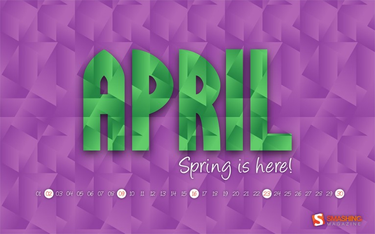 Spring is Here Desktop Calendar