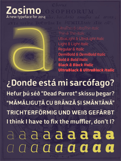 Zosimo typeface
